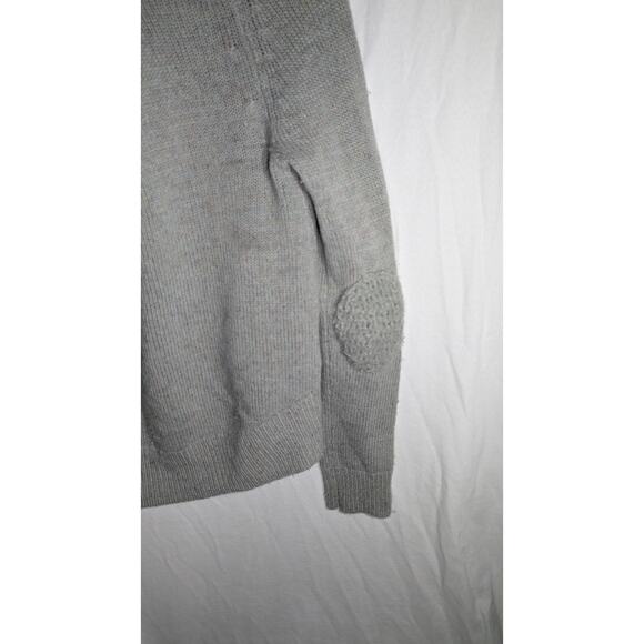 Anthropologie HWR Womens Open Front Alpaca Wool Blend Cardigan Sz S Elbow Patch - Picture 4 of 7